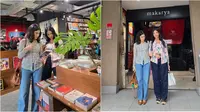 Potret Dian Sastro dan Happy Salma ke toko buku pakai kebaya. (sumber: Instagram/@therealdisastr)