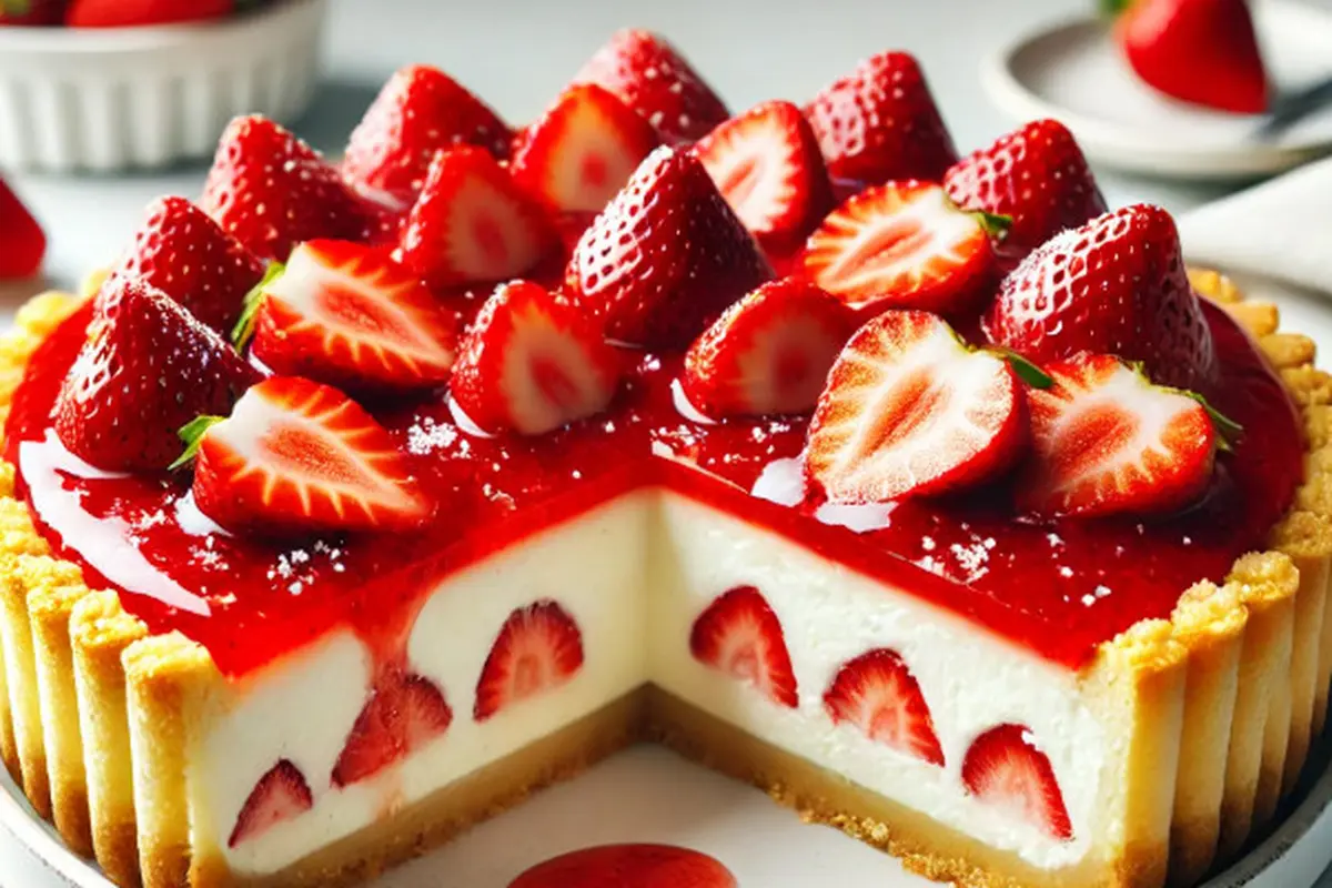 Resep Strawberry Cheese Pie yang Lembut dan Segar, Cocok untuk Sajian Spesial