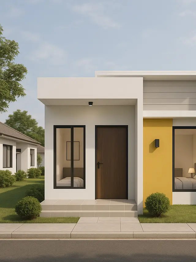 Gambar Desain Rumah 6x9 dengan 3 Kamar Tidur/via GPT