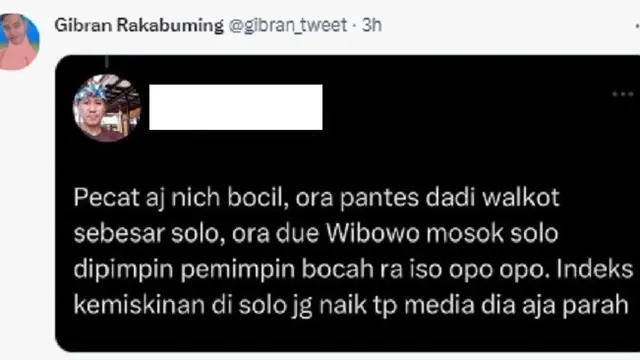 Gibran Rakabuming Raka (Foto:Twitter/@gibran_tweet)