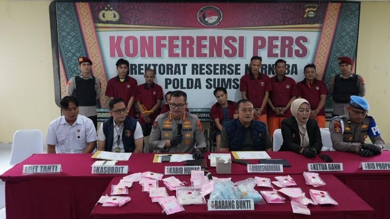 Polda Sumsel Tangkap 7 Pengedar Narkoba: Tiga Ditembak Karena Melawan, Residivis Curat Ikut Terlibat!