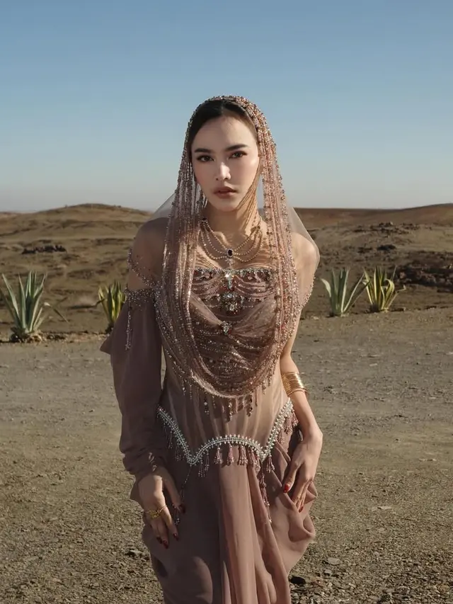 Mahalini saat After Party Pernikahan Sahabat di Maroko. [@mahaliniraharja]