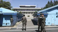 Perbatasan Korea Utara dan Selatan di Desan Panmunjom (AP/Ahn Young-joon)