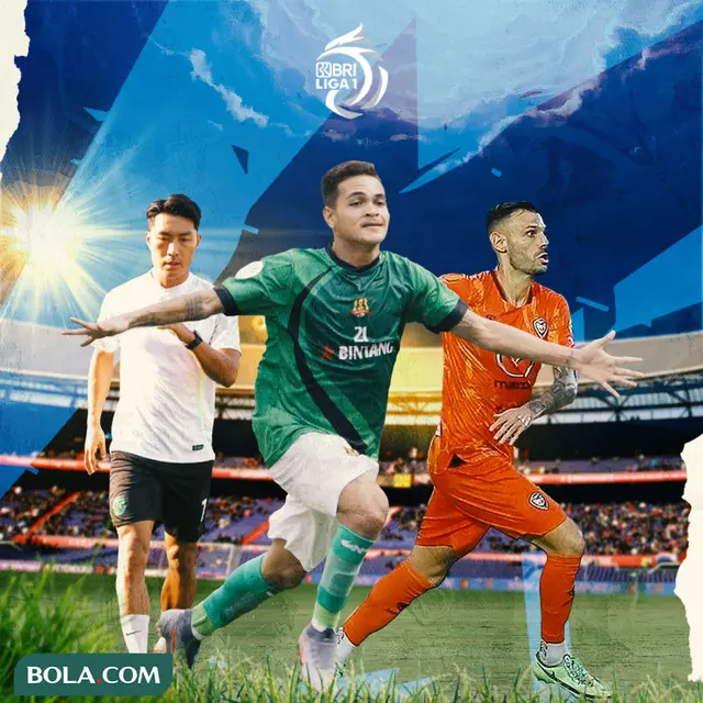 Liga 1 -  Ilustrasi Tyronne del Pino, Song Ui-young, Gali Freitas