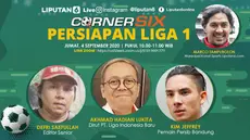 Berita video Corner Six Liputan6.com, acara bincang-bincang bersama Dirut PT LIB dan pemain Persib Bandung, Kim Kurniawan, yang membahas banyak hal jelang kembali bergulirnya Shopee Liga 1 2020, Jumat (4/9/2020).