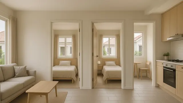 Desain Rumah Ukuran 6x9 2 Kamar/Ilustrasi gambar oleh AI
