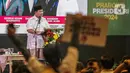 Bakal calon presiden (Bacapres) Prabowo Subianto berbicara saat menghadiri deklarasi acara deklarasi relawan Setia Prabowo di Hotel Kartika Chandra, Jakarta Selatan, Sabtu (7/10/2023). (Liputan6.com/Faizal Fanani)