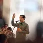 Presiden Joko Widodo memberikan pengarahan pada rapat koordinasi dengan bupati  se-Sulawesi dan Papua di Istana Bogor, Jawa Barat, Kamis (29/1/2015). (Liputan6.com/Faizal Fanani)