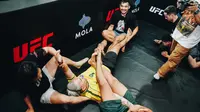 Jeka Saragih beraksi di Warrior Workout di Jakarta