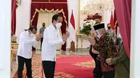 Pertemuan Presiden Jokowi dan Amien Rais di Istana Negara yang membahas soal kasus tewasnya enam laskar FPI di Tol Jakarta-Cikampek, Senin, 7 Desember 2020 (Foto: Istimewa)