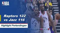 Kawhi Leonard mencetak 45 poin tertinggi dalam karir untuk Raptors ketika mereka mengalahkan Jazz, 122-116.
