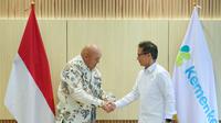 Direktur Regional WHO untuk Kawasan Pasifik Barat Saia Ma’u Piukala saat bertemu Menkes Budi membahas tentang Poltekkes Kemenkes RI ditetapkan sebagai Pusat Kolaborasi WHO Kamis, 19 Juni 2025. (Dok Kemenkes)