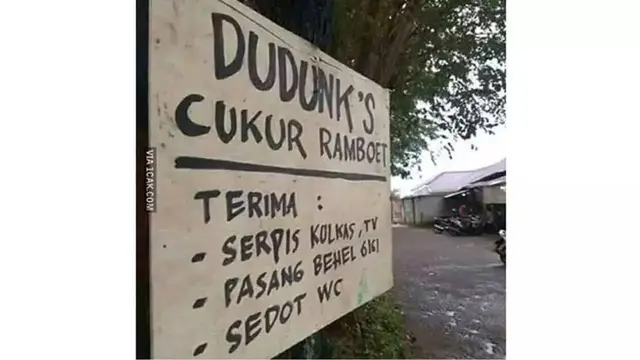 8 Potret Tulisan Nyeleneh di Tempat Servis Elektronik Ini Bikin Tepuk Jidat