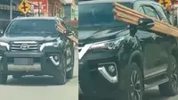 Toyota Fortuner angkut kayu (TikTok/@fbkstyle)