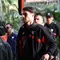 Bek Timnas Indonesia, Kevin Diks, saat tiba di Hotel Fairmont, Jakarta pada Jumat (21/3/2025).