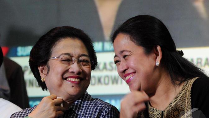 Megawati Soekarnoputri dan Puan Maharani. (Liputan6.com/Andrian M Tunay)