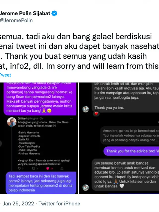 Jerome Polin minta maaf