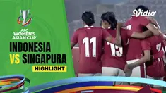Berita video highlights kemenangan Timnas Putri Indonesia atas Singapura yang kedua kalinya di Kualifikasi Piala Asia 2022, Senin (27/9/2021) malam hari WIB.