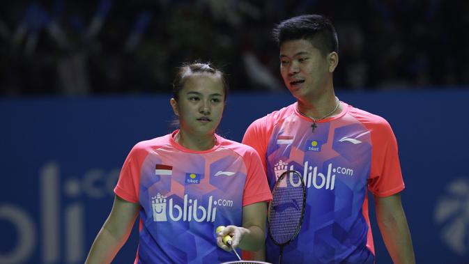 Pasangan Indonesia, Praveen Jordan/Melati Daeva Oktavianti.  (Bola.com/M Iqbal Ichsan)