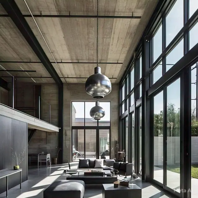 Desain Rumah Lantai 1 dengan Konsep Industrial