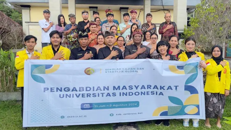 Universitas Indonesia (UI) melalui tim pengabdian masyarakat dari Sekolah Kajian Stratejik Global menggelar workshop Pendampingan Pembuatan Roadmap Pembangunan Desa Warnasari, Kecamatan Melaya, Kabupaten Jembrana (Istimewa)