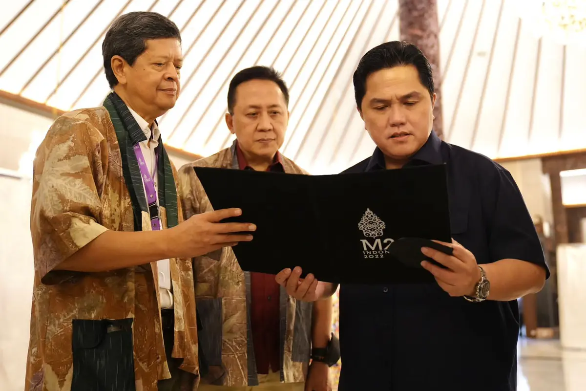 Erick Thohir bersama Chandra Darusman dan Triawan Munaf saat berdiskusi mengenai gerakan antara musisi dunia yang tergabung dalam Music 20 (ist)