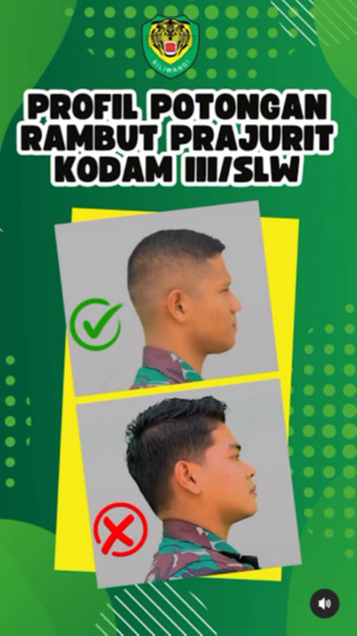 Potongan Rambut Prajurit TNI Militan Versi Kodam Siliwangi