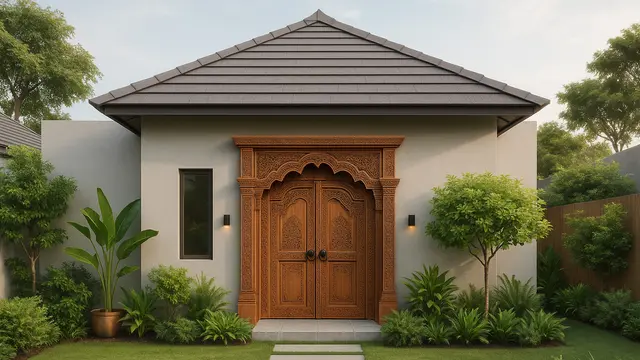 7 Gambar Rumah Minimalis dengan Pintu Gebyok 2025, Tren Hunian Unik yang Lagi Digemari