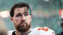 Ekspresi kecewa pemain Kansas City, Travis Kelce setelah kalah dari Philadelphia Eagles dalam laga final yang berlangsung di Caesars Superdome, New Orleans, Louisiana, Senin (10/02/2025). (AP Photo/Godofredo A. Vásquez)