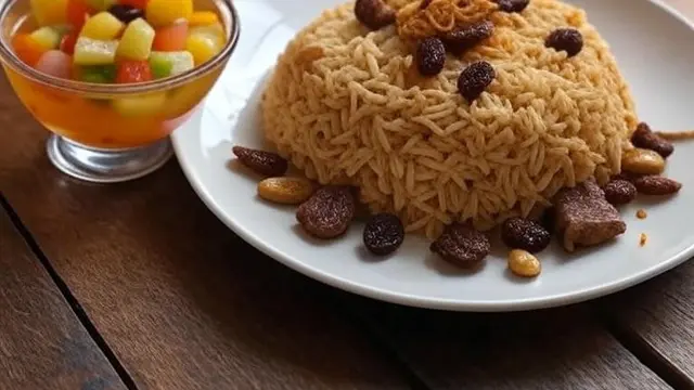 Nasi Kebuli Sapi dan Acar Nanas