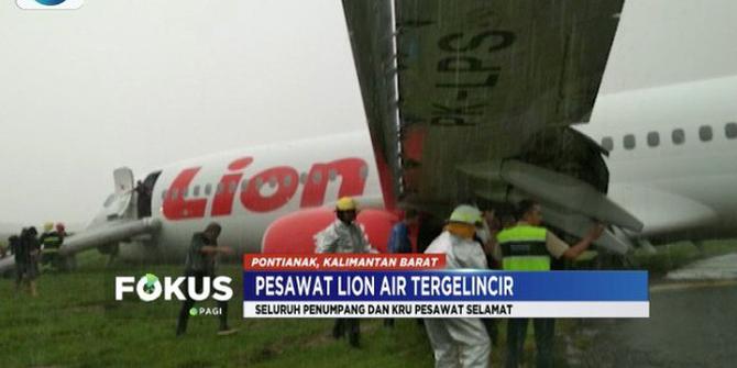 Begini Posisi Bagian Depan Pesawat Lion Air Saat Menyentuh Landasan Pacu