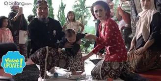 Ahmad Dhani menggelar prosesi tedak siten untuk anak bungsunya, Ahmad Syailendra Airlangga.