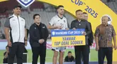 Jens Raven berhasil menyabet penghargaan sebagai top skorer Piala AFF U-23 2025. Raven berhak atas status tersebut karena berhasil mencetak tujuh gol sepanjang turnamen. (Bola.com/M Iqbal Ichsan)