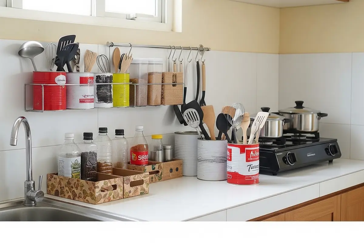 Ide Penyimpanan Dapur dari Barang Bekas yang Murah
