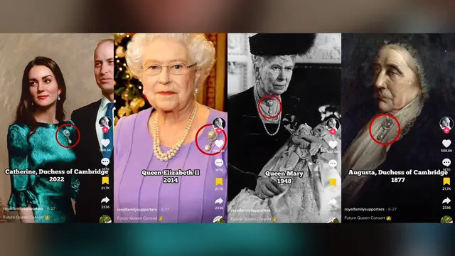 Bros Turun-Temurun yang Digunakan Anggota Wanita dari Keluarga Kerajaan Inggris Sejak 1877 (Sumber: TikTok @royalfamilysupporters)