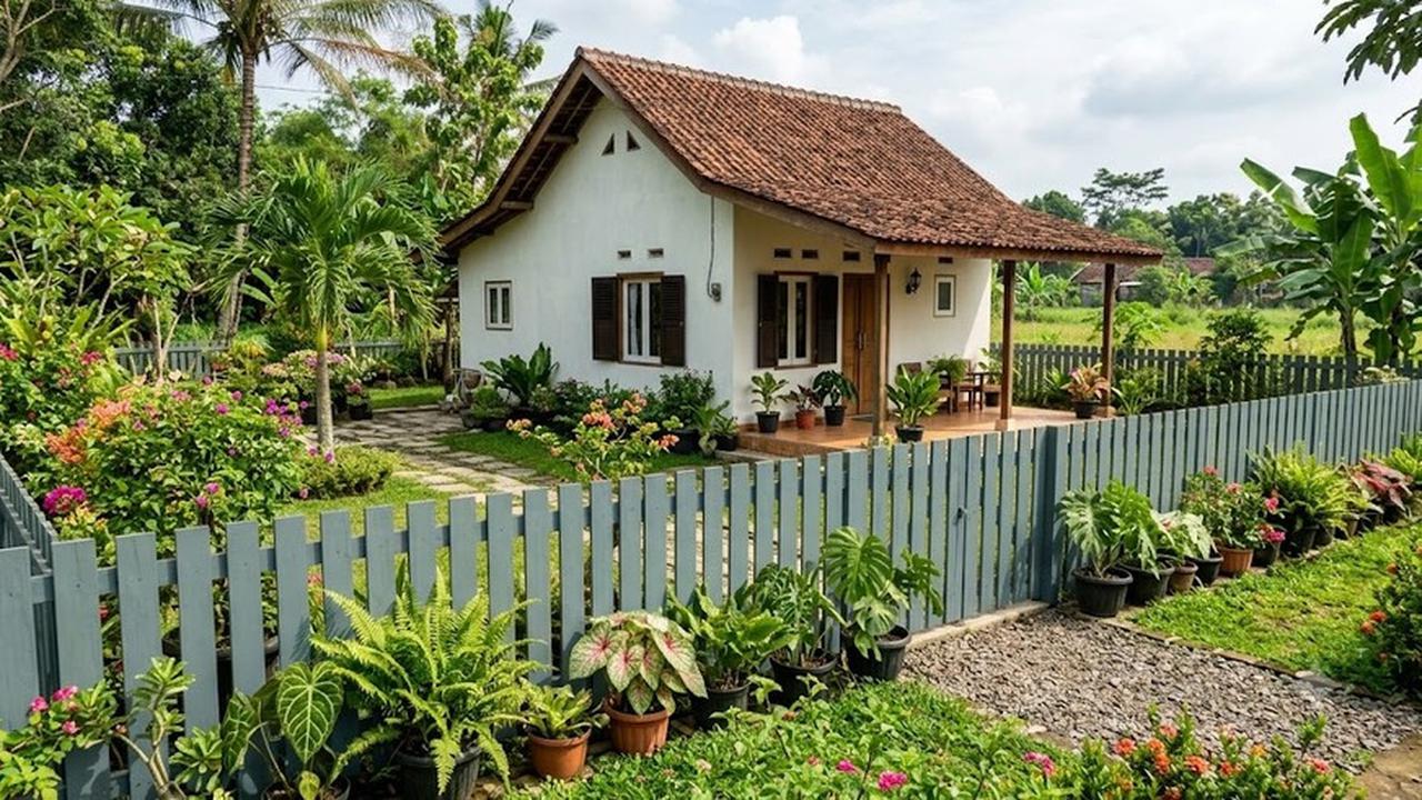 Warna Cat Pagar yang Cocok untuk Rumah Minimalis Kampung (AI Generated)