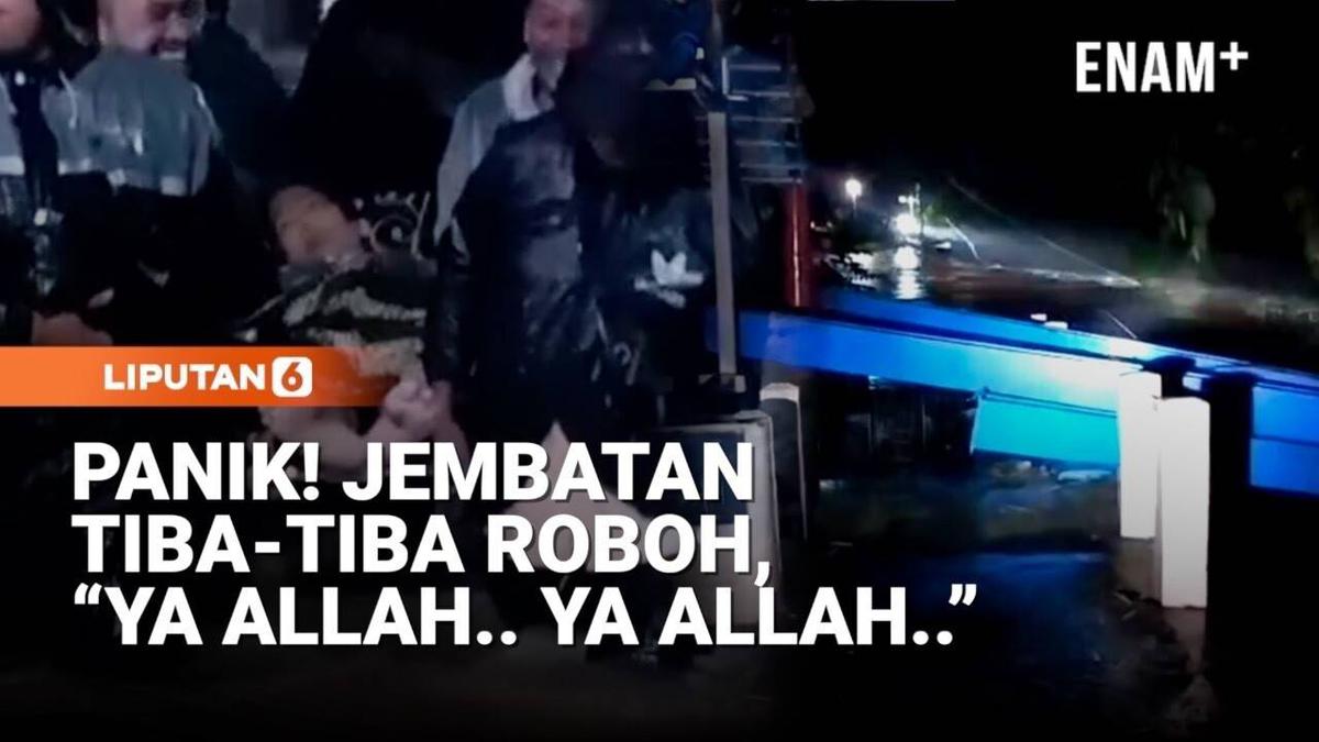 Warga Panik! Jembatan Putus Diterjang Banjir di Jember