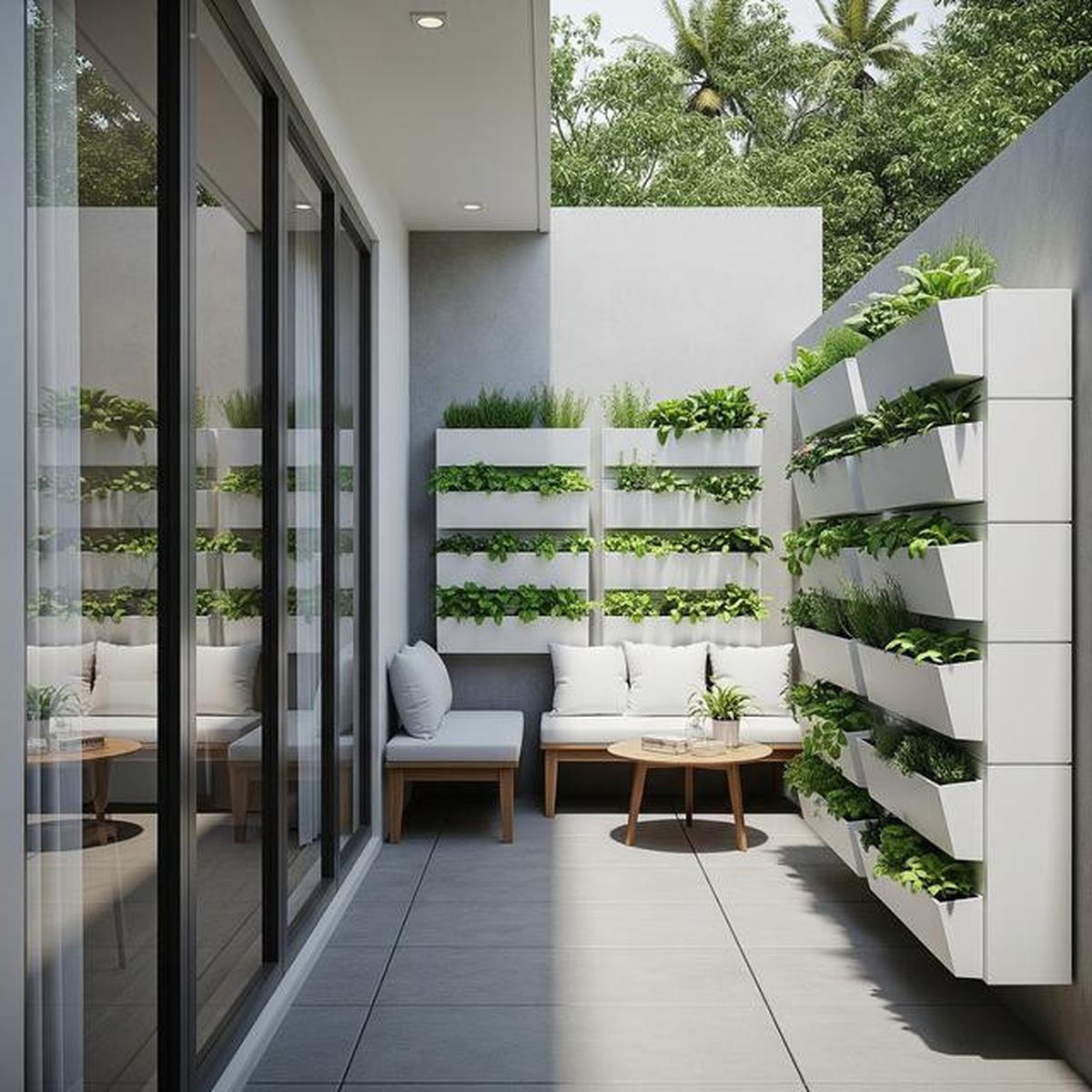 9 Desain Teras Minimalis dengan Kebun Sayur Vertikal, Maksimalkan Lahan Sempit