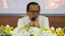 Uskup KAJ Mgr. Ignatius Suharyo saat menyampaikan pesan Paskah 2017 di Wisma Katedral, Jakarta, Minggu (16/4). Keuskupan Agung Jakarta (KAJ) juga membedah perilaku koruptif yang terjadi di Indonesia. (Liputan6.com/Helmi Fithriansyah)