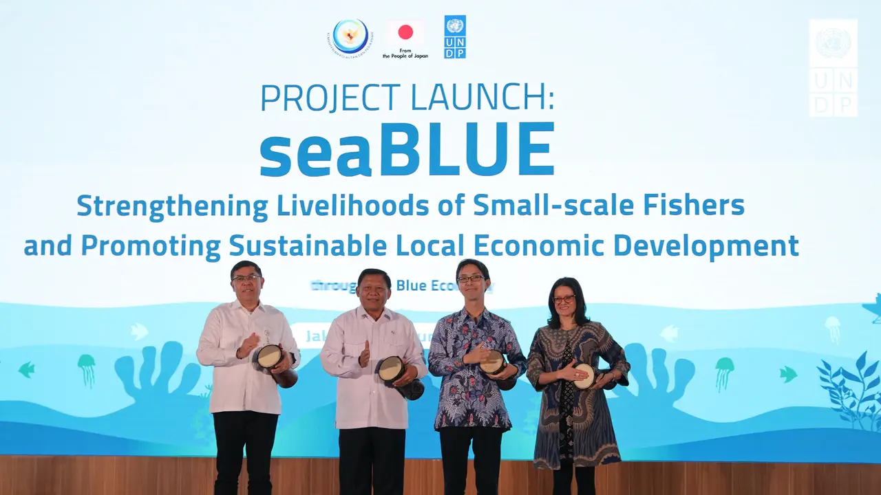 Peluncuran Project SeaBLUE di Kantor Kementerian Kelautan dan Perikanan di Jakarta pada 19 Juni 2025 (Dok. UNDP).