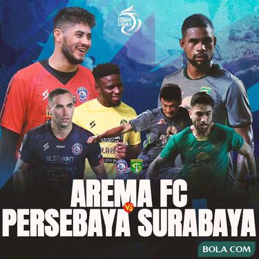 Liga 1 - Duel Pemain Asing - Arema FC Vs Persebaya Surabaya