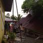 Puluhan rumah di Kabupaten langkat, Sumatera Utara (Sumut) rusak akibat diterjang angin kencang disertai hujan deras (BNPB)