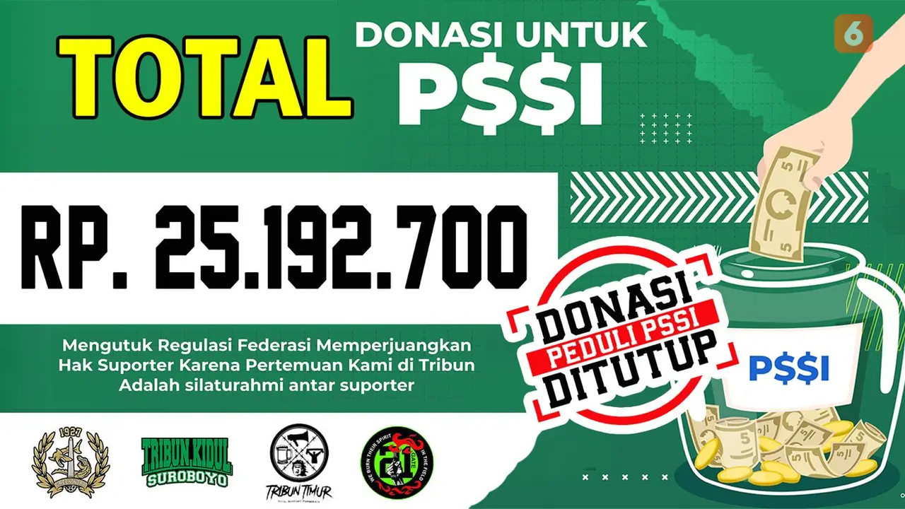Bonek Galang 'Donasi' untuk PSSI Terkumpul Rp25 Juta