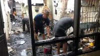 Belasan rumah di Asrama Brimob Polda Sumut terbakar