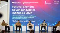 Festival Ekonomi Keuangan Digital Indonesia (FEKDI) 2022 yang mengangkat tema Advancing Digital Economy and Finance: Synergistic and Inclusive Ecosystem for Accelerated Recovery, resmi dibuka. (Dok ekon.go.id)