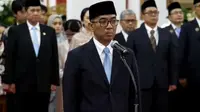 Prabowo lantik Brian Yuliarto jadi Mendiktisaintek. (&copy;BPMI Setpres)