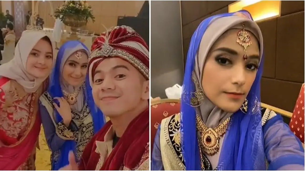 6 Potret Nadya Mustika Hadiri Pesta Ultah Iis Dahlia, Memesona Pakai Baju India