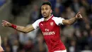 Belakangan ini, beredar kabar bahwa Manchester United sedang mengincar striker Arsenal, Pierre-Emerick Aubameyang. (AP/David Davies)