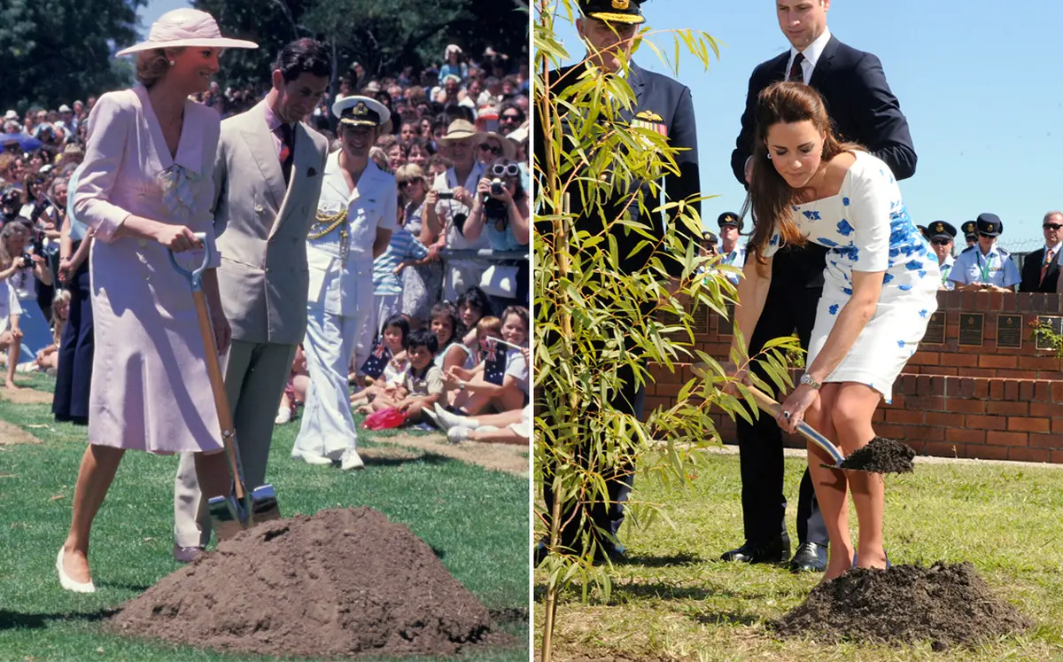 Mengintip keanggunan dan kecantikan Kate Middleton saat bergaya seperti Puteri Diana. (Sumber Foto: Getty/PA/HuffingtonPost)