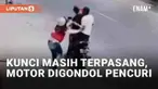 Aksi pencurian bisa terjadi karena kesempatan, bahkan di siang bolong. Seorang wanita di Siantar, Sumatera Utara jadi korban kejahatan pencurian motor (3/12/2024). Insiden berawal dari kunci yang ditinggalkan terpasang di motor korban yang hendak bel...